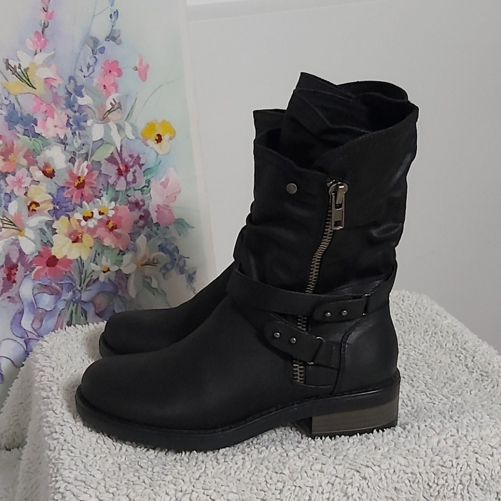 Carlos Santana Women's Moto Boot – Black